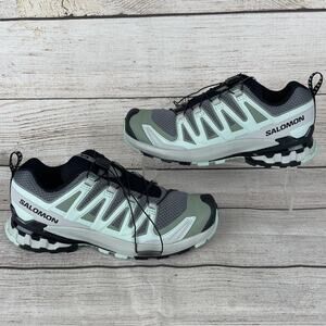 Salomon XA Pro 3D V9 Womens Sz 7.5 Trail Running Shoes Shade Lily Blue Gray